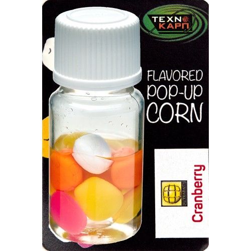 Силиконовая кукуруза - Технокарп - Pop-up Texnocorn Mix - 10 мм - Cranberry-Nutrabaits (Клюква) - 10 шт/уп