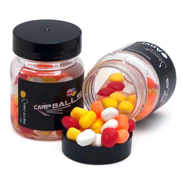 Силіконова кукурудза Carp Balls Anvi у дипі - Color Mix - Плаваюча - Mulberry Marzipan