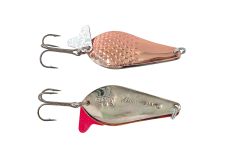 Блешня Spinnex Atom - Акустична, що коливається - З лускою - Мідь/Срібло