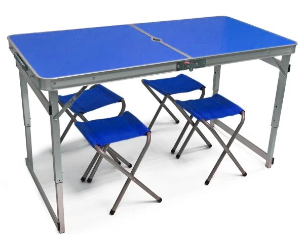 Стіл посилений + 4 стільці - Megastrike - Синій