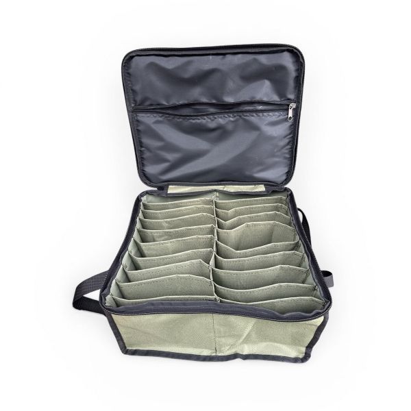 Сумка для рыболовных кружков - На 20 мест - Хаки