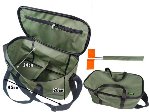 Сумка для жерлиць ПрофМонтаж - На 20 шт. - 45x24x20 см - Хакі
