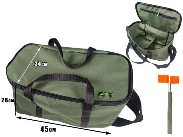 Сумка для жерлиць ПрофМонтаж - На 30 шт. - 45x24x28 см - Хакі