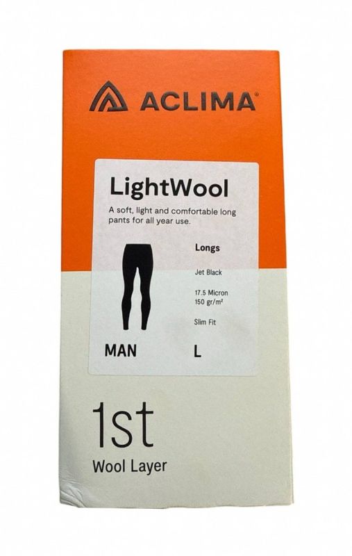 Термоштаны мужские Aclima LightWool Longs Man Jet - Black