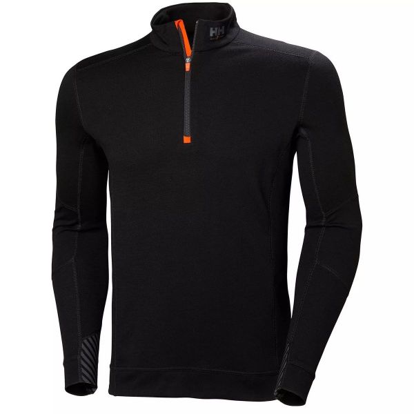 Термофутболка мужская Helly Hansen HH Lifa Merino Half Zip - Black