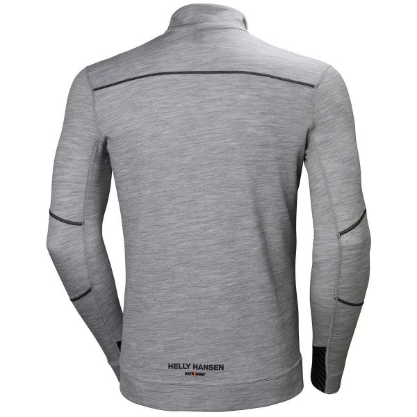 Термофутболка мужская Helly Hansen HH Lifa Merino Half Zip - Grey Melange