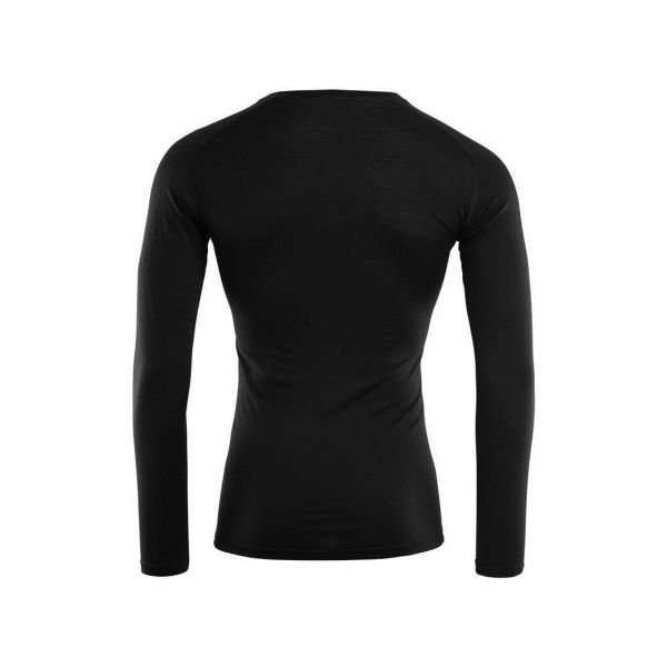 Термокофта мужская Aclima LightWool Undershirt Long Sleeve Man Jet Black - 100% шерсть мериноса - Чёрный