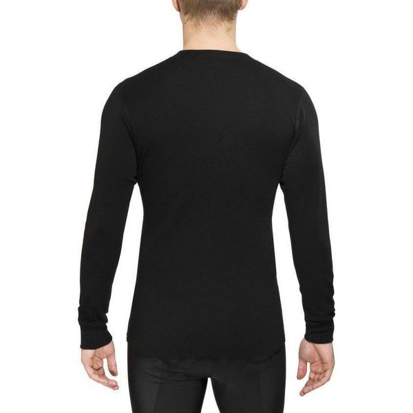 Термокофта мужская Aclima LightWool Undershirt Long Sleeve Man Jet Black - 100% шерсть мериноса - Чёрный