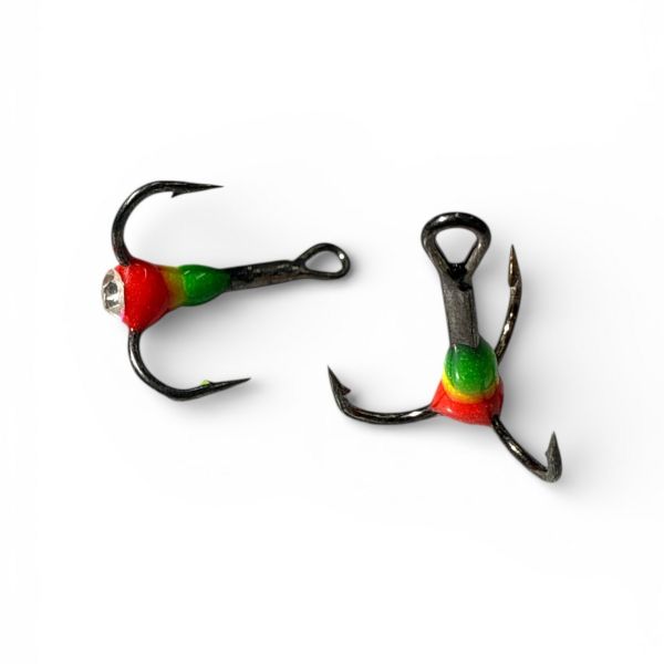 Трійник з краплею Anvi - Колір 10 Зелено-Жовто-Червоний - Камінь білий