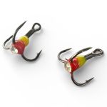 Трійник із краплею Anvi - Колір 3 Жовто-Червоний - Камінь білий