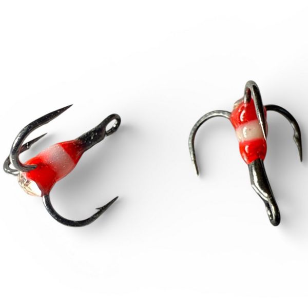 Трійник з краплею Anvi - Колір 5 Червоно-Біло-Червоний - Камінь білий