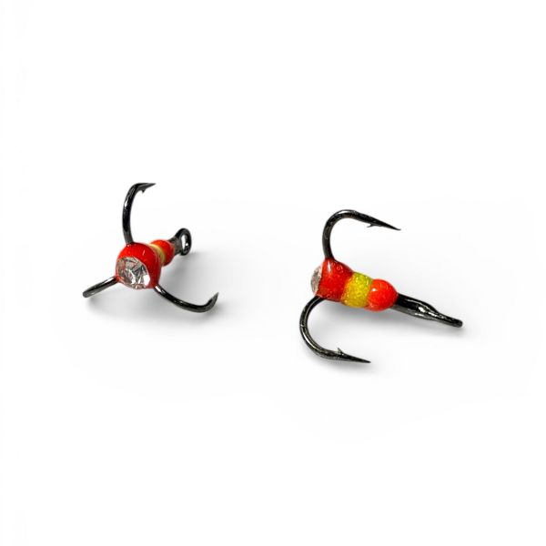 Трійник з краплею Anvi - Колір 8 Червоно-жовто-Червоний - Камінь білий