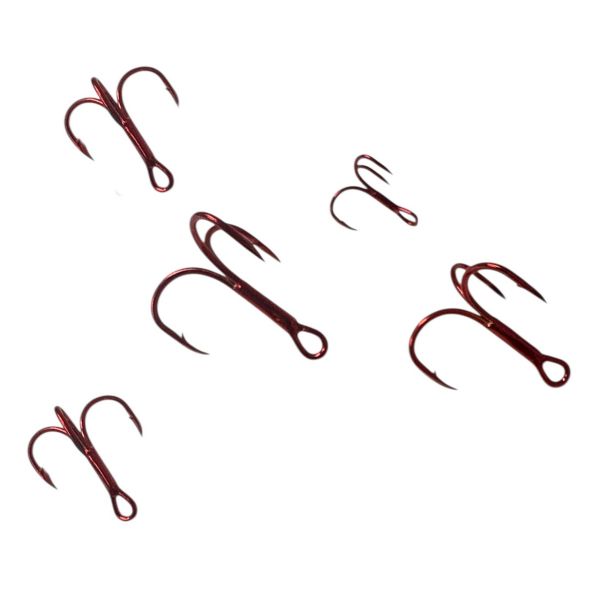 Трійник Fishing ROI Treble Hook T-2 RED - Корея - 5 шт/уп