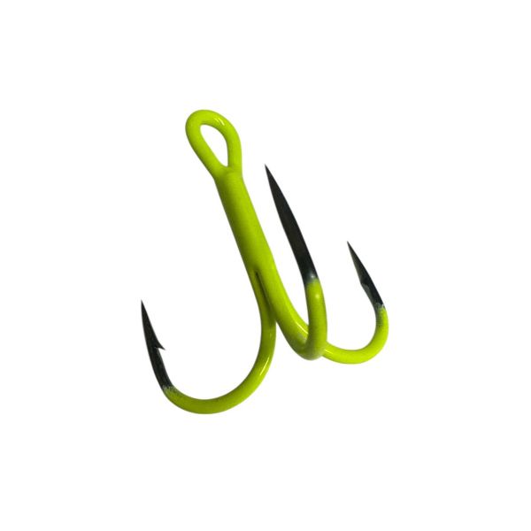 Трійник Fishing ROI Treble Hook T-4 UV Chartreuse BC - Корея - 5 шт/уп