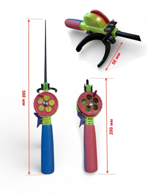 Удочка зимняя Anvi - Ручка EVA 95 мм - Открытая шпуля - С курком
