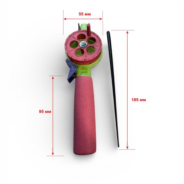 Удочка зимняя Anvi - Ручка EVA 95 мм - Открытая шпуля - С курком