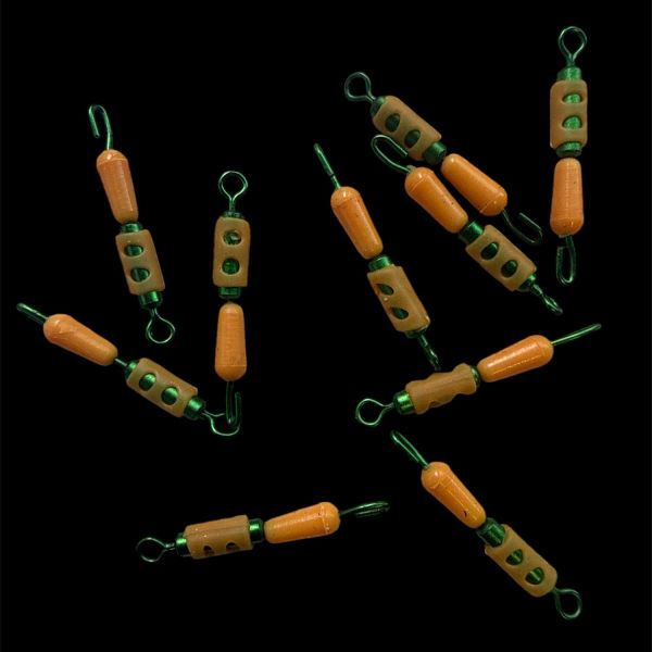 Вертлюг швидкознімний амортизуючий Херабуна - Orange - L (2,4 см) - 10 шт/уп