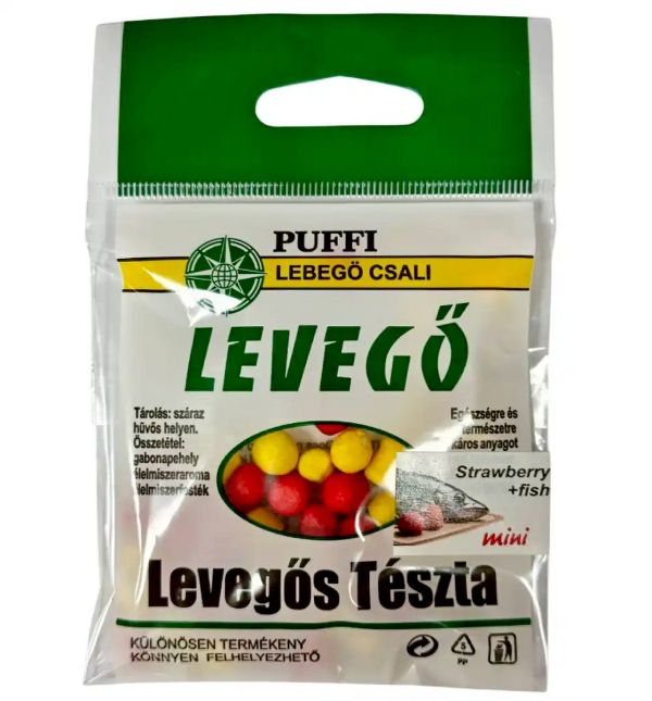 Тісто Puffi Levego - Mini - 10 г - Полуниця+Риба