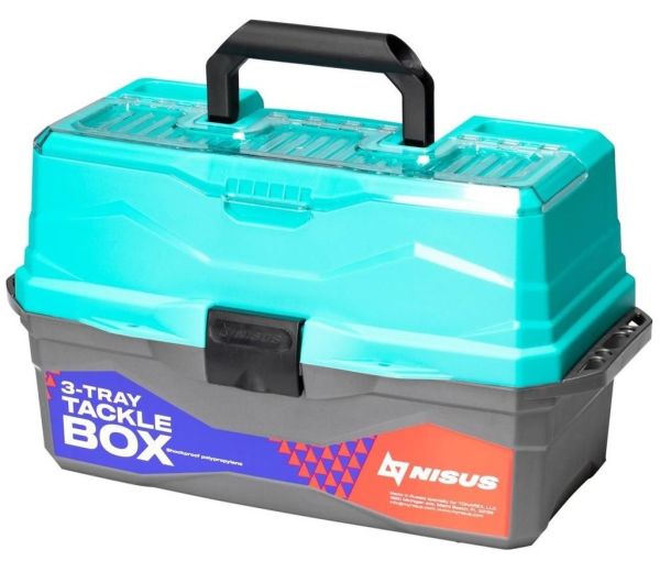 Ящик для снастей - Nisus Tackle Box - 3 полки - Бирюзовый