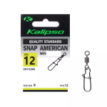 Застібка з вертлюгом Kalipso Snap American with swivel 2011 - 12BN - №12 - Чорний нікель - 9 кг - Сталь - 12 шт/уп
