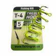 Трійник Fishing ROI Treble Hook T-4 UV Chartreuse BC - Корея - 5 шт/уп